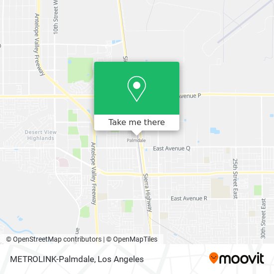 Mapa de METROLINK-Palmdale