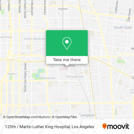 120th / Martin Luther King Hospital map