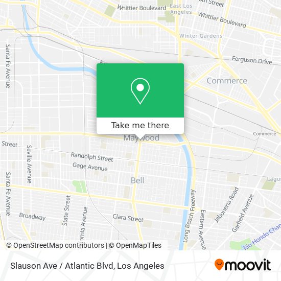 Mapa de Slauson Ave / Atlantic Blvd