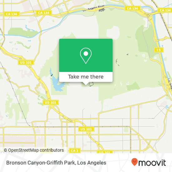 Bronson Canyon-Griffith Park map