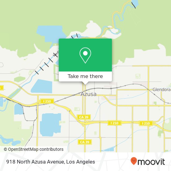 Mapa de 918 North Azusa Avenue