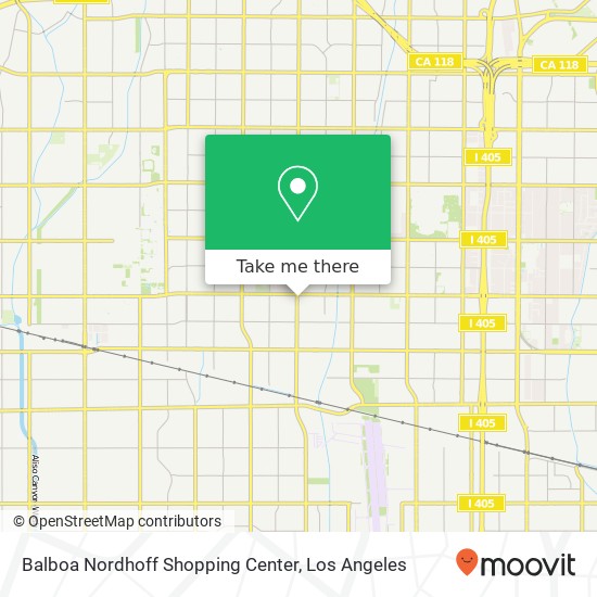 Balboa Nordhoff Shopping Center map