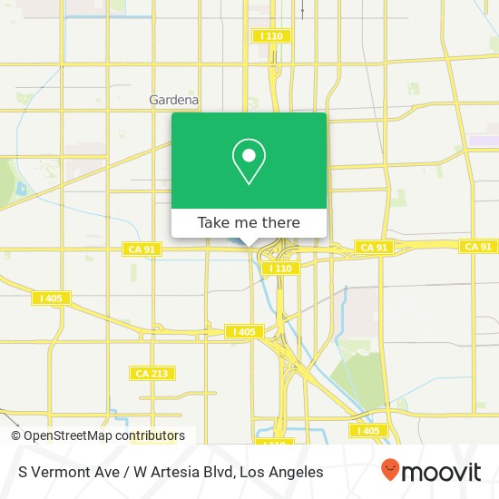 S Vermont Ave / W Artesia Blvd map