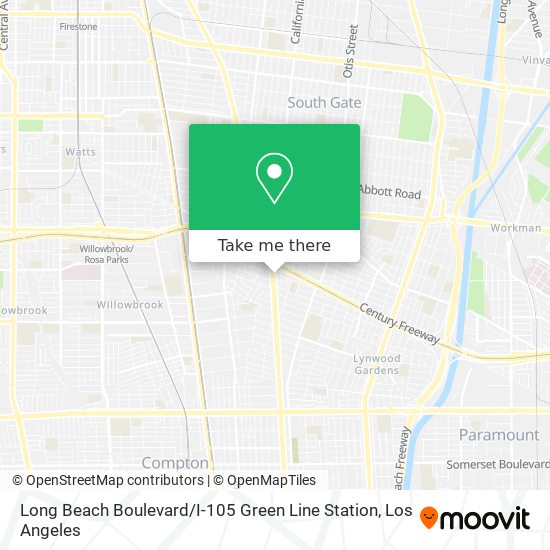 Long Beach Boulevard / I-105 Green Line Station map