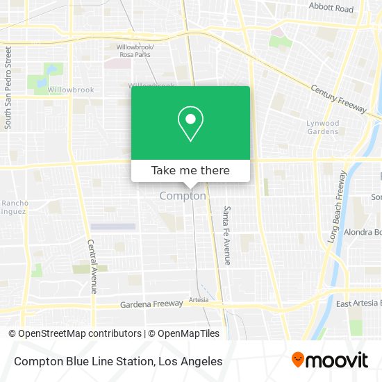 Mapa de Compton Blue Line Station