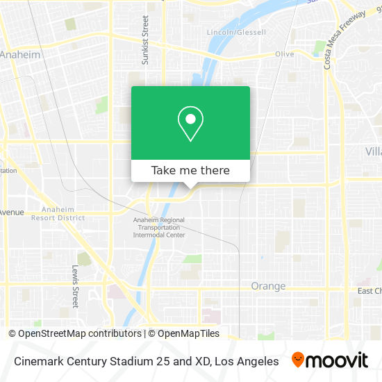 Mapa de Cinemark Century Stadium 25 and XD
