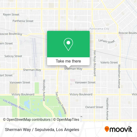 Sherman Way / Sepulveda map