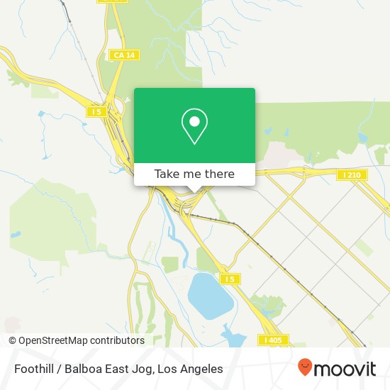 Mapa de Foothill / Balboa East Jog