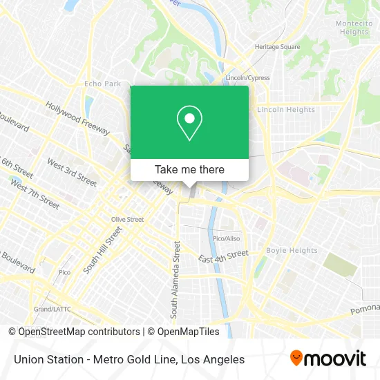 Union Station - Metro Gold Line map