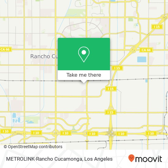 METROLINK-Rancho Cucamonga map