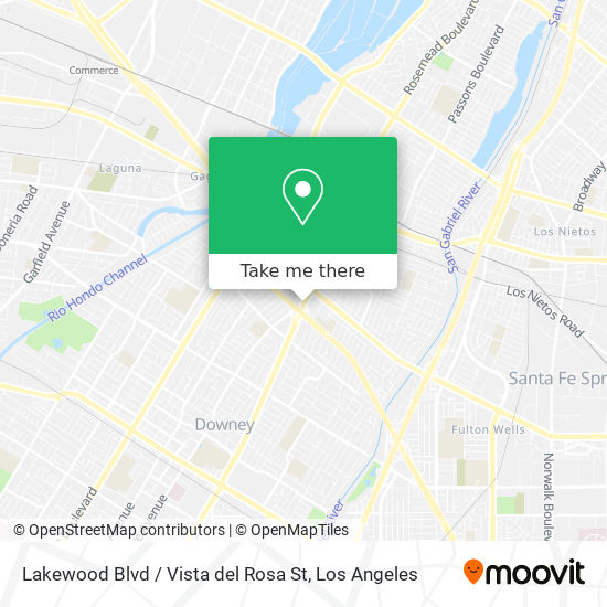 Mapa de Lakewood Blvd / Vista del Rosa St