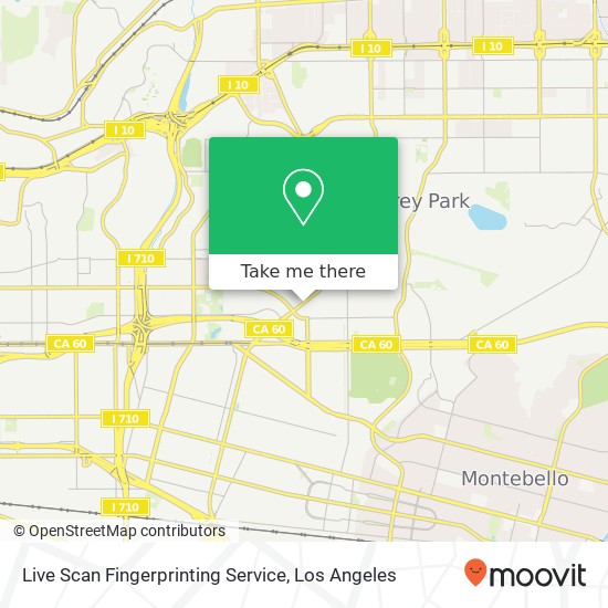 Live Scan Fingerprinting Service map