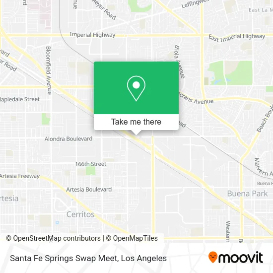 Mapa de Santa Fe Springs Swap Meet
