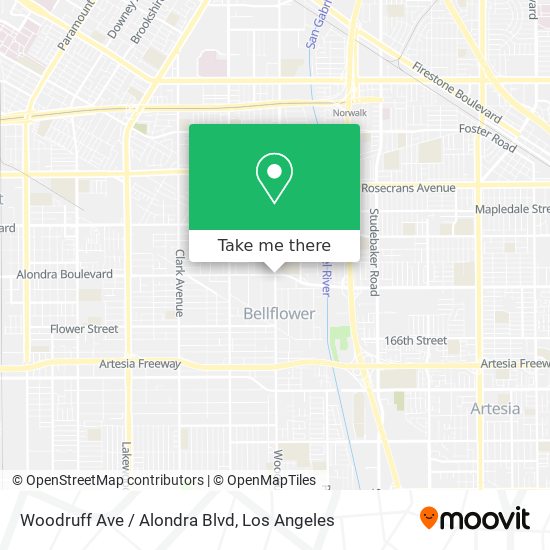 Mapa de Woodruff Ave / Alondra Blvd