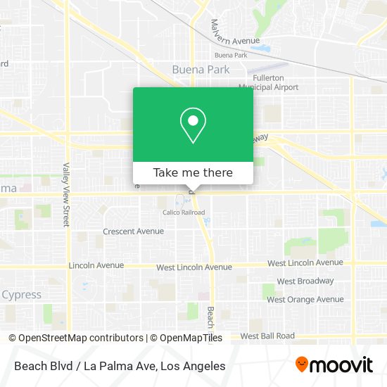Mapa de Beach Blvd / La Palma Ave