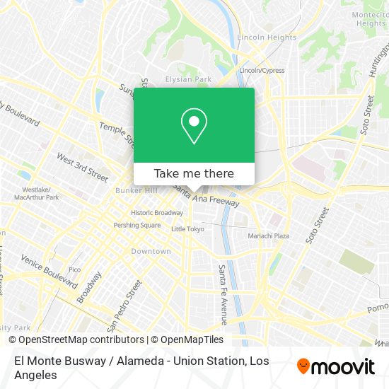 Mapa de El Monte Busway / Alameda - Union Station