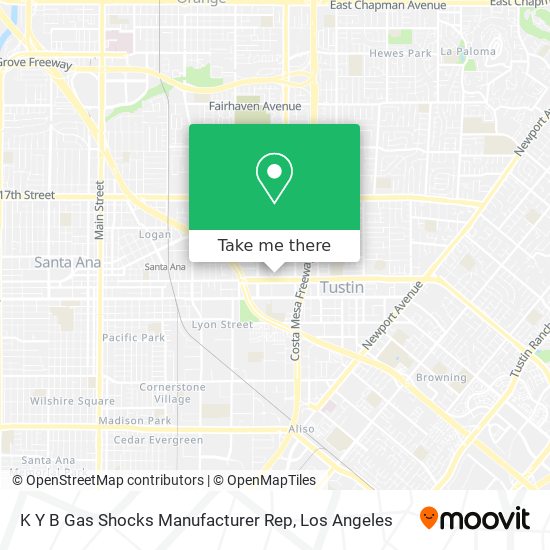 K Y B Gas Shocks Manufacturer Rep map