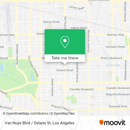 Van Nuys Blvd / Delano St map