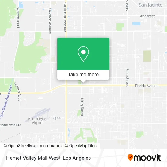 Hemet Valley Mall-West map
