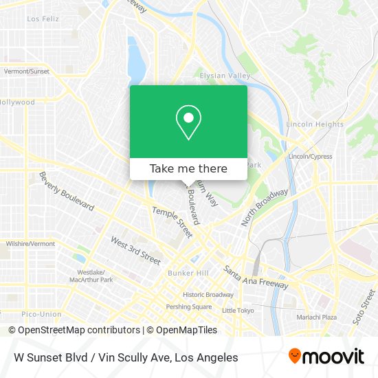 Mapa de W Sunset Blvd / Vin Scully Ave