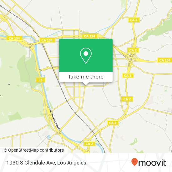 Mapa de 1030 S Glendale Ave