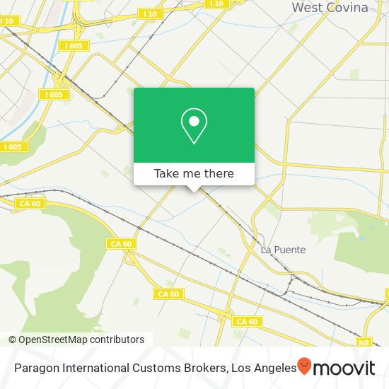 Paragon International Customs Brokers map