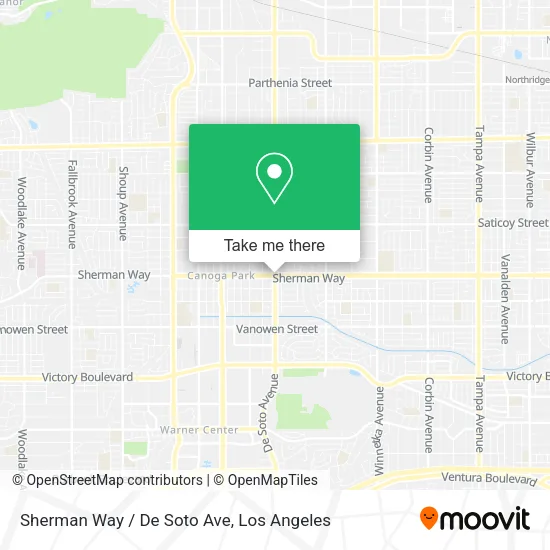 Mapa de Sherman Way / De Soto Ave