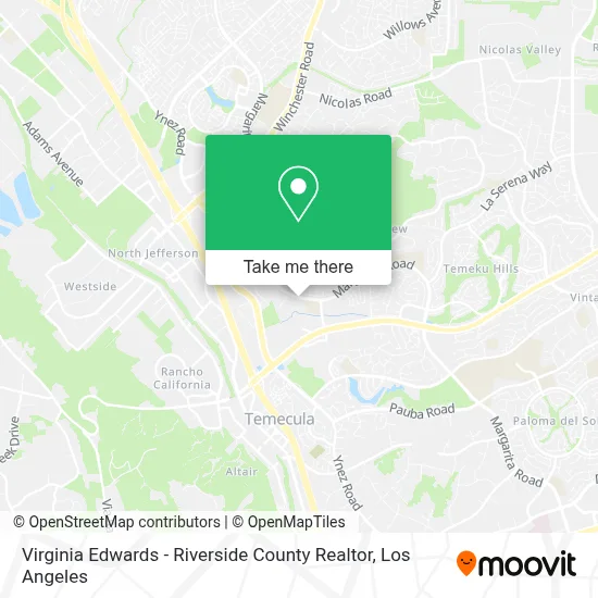 Virginia Edwards - Riverside County Realtor map