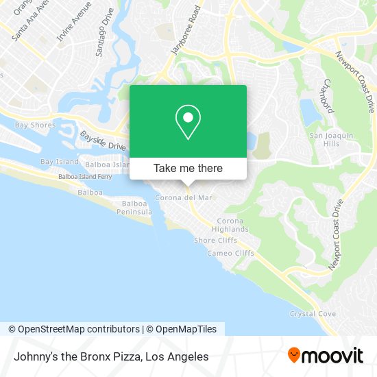 Johnny's the Bronx Pizza map