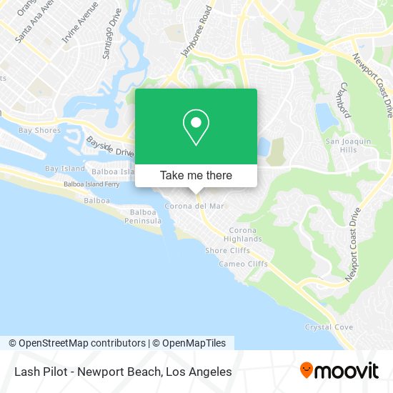 Mapa de Lash Pilot - Newport Beach