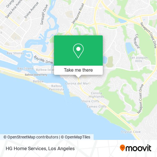 HG Home Services map