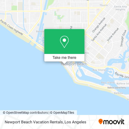 Mapa de Newport Beach Vacation Rentals