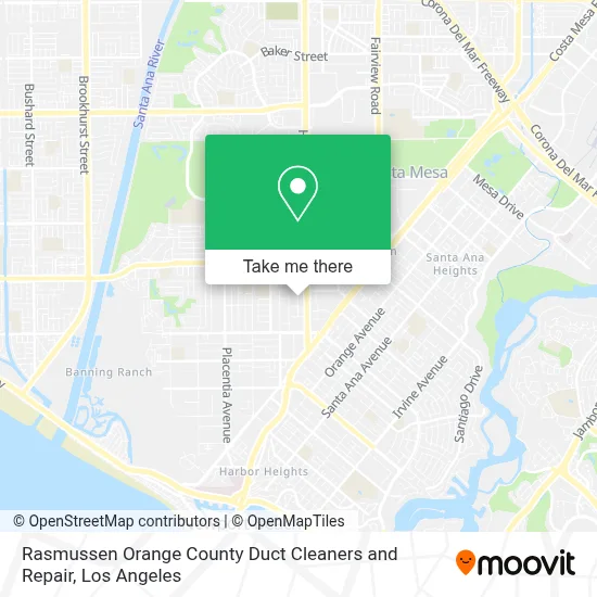 Rasmussen Orange County Duct Cleaners and Repair map