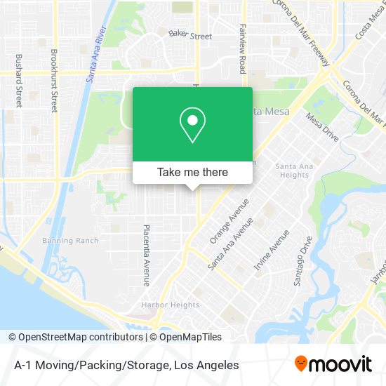 A-1 Moving/Packing/Storage map