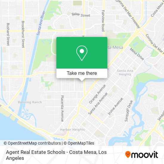 Agent Real Estate Schools - Costa Mesa map