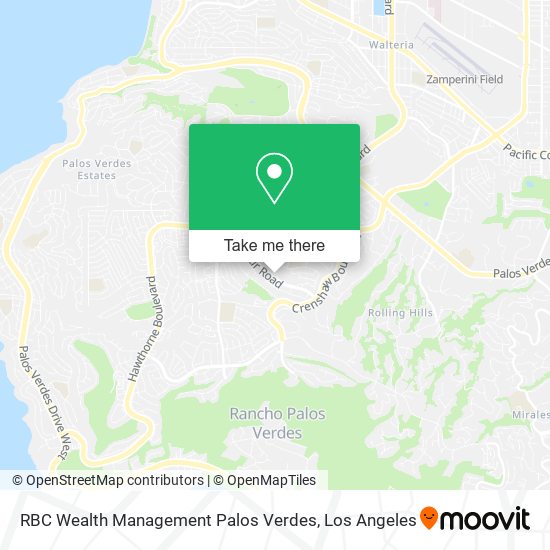 Mapa de RBC Wealth Management Palos Verdes