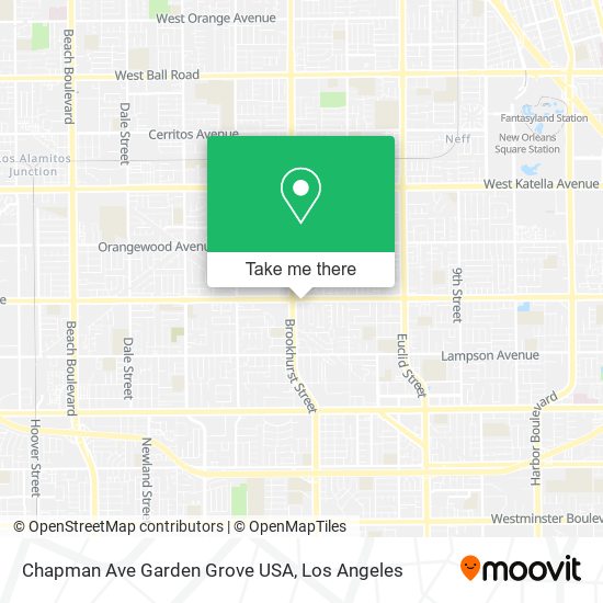 Chapman Ave Garden Grove USA map