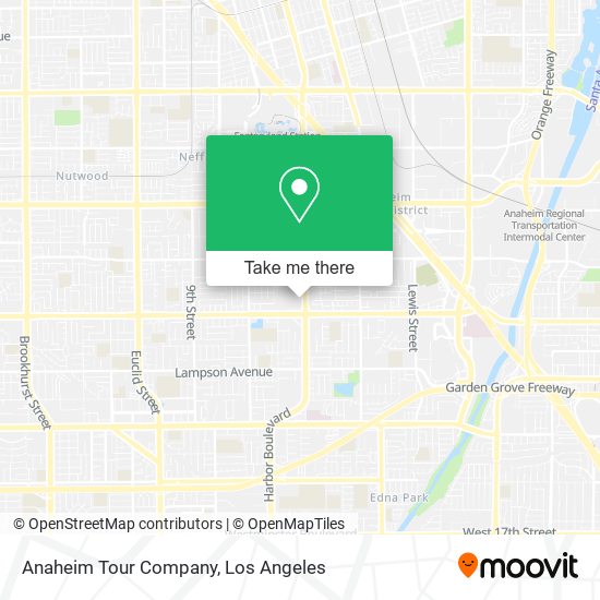 Mapa de Anaheim Tour Company