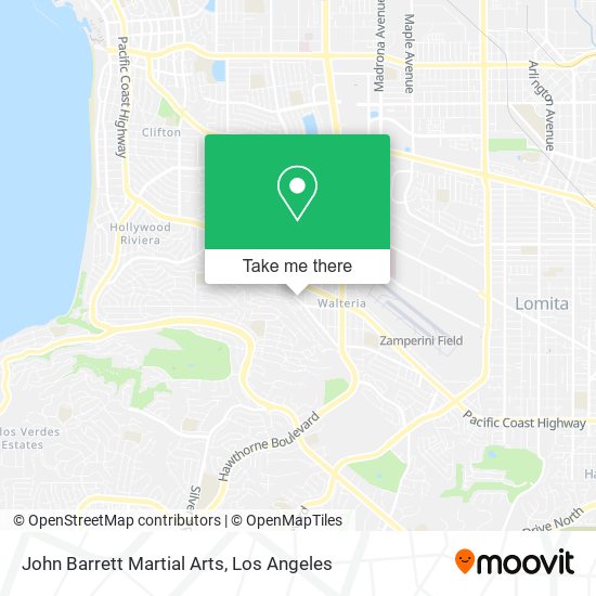 John Barrett Martial Arts map