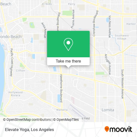 Elevate Yoga map