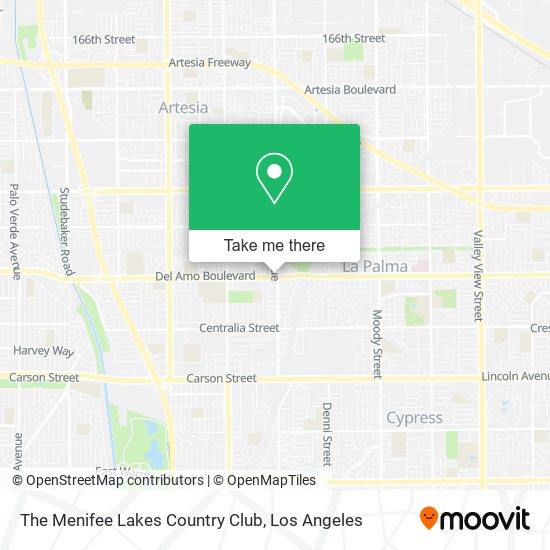 The Menifee Lakes Country Club map