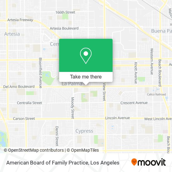 Mapa de American Board of Family Practice