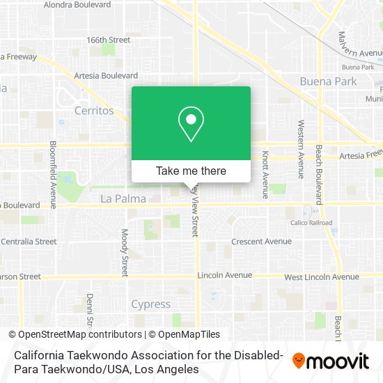 Mapa de California Taekwondo Association for the Disabled-Para Taekwondo / USA