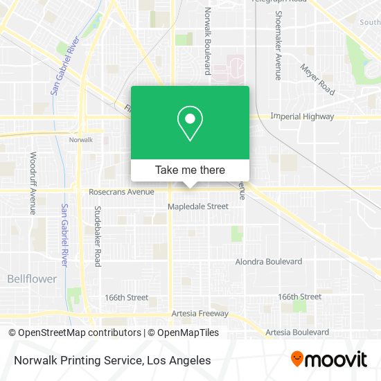 Norwalk Printing Service map