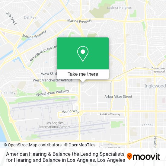 Mapa de American Hearing & Balance the Leading Specialists for Hearing and Balance in Los Angeles