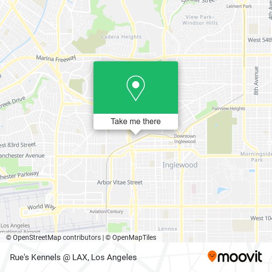 Rue's Kennels @ LAX map