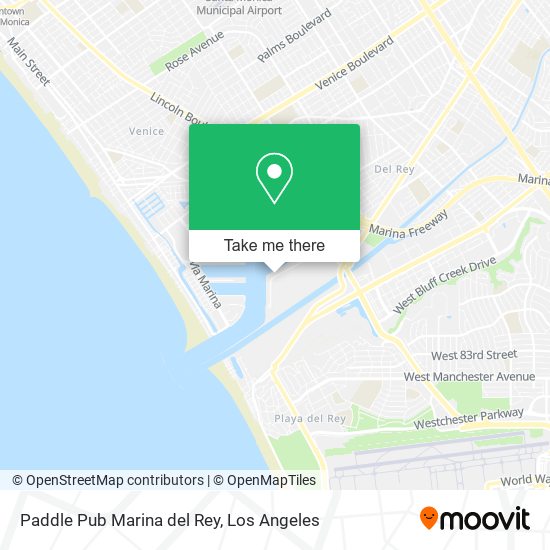 Mapa de Paddle Pub Marina del Rey