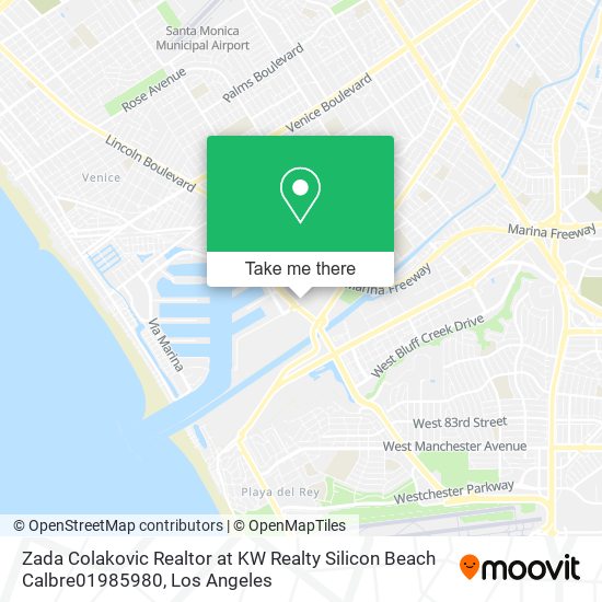 Zada Colakovic Realtor at KW Realty Silicon Beach Calbre01985980 map