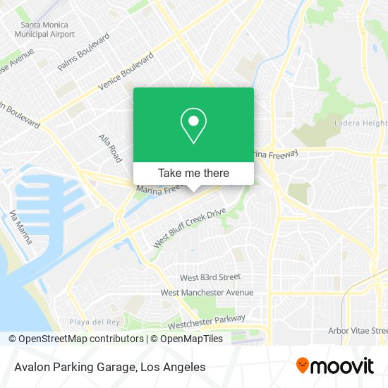 Mapa de Avalon Parking Garage