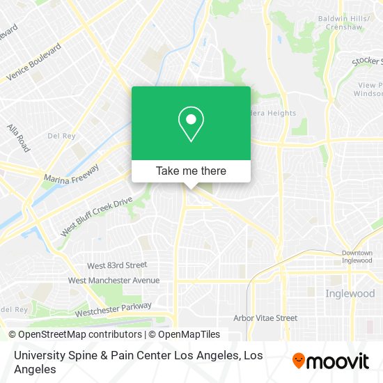 University Spine & Pain Center Los Angeles map